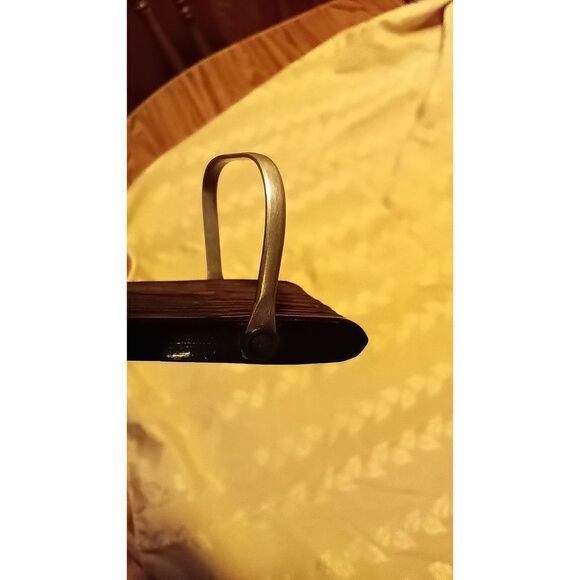 Vintage rose wood and silk Oriental hand fan in fair condition still useable but - Picture 15 of 15